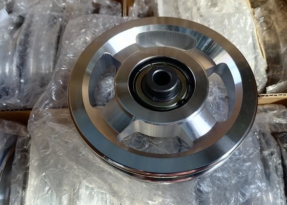 Vật liệu hợp kim Thiết bị tập thể dục Ròng rọc 4,5 inch Thiết kế màu đỏ Thiết bị y tế Con lăn