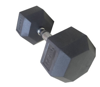 2.5kg - 50kgs phòng tập thể dục Workout tạ, màu đen cao su hình lục giác quả tạ
